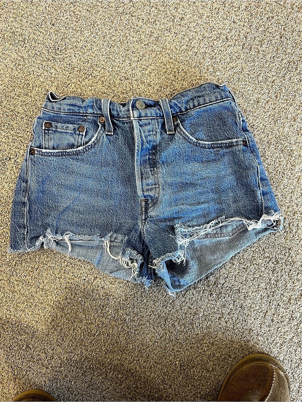 Levi's 501 Original Cut-Off Denim Shorts in Blue